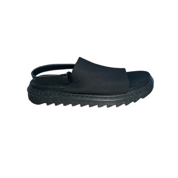 NWOT SINCERELY JULES TINA BLACK SPARKLE HEEL STRAP SANDALS, BIG GIRLS SIZE 4M - Picture 6 of 8